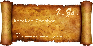 Kerekes Zsombor névjegykártya